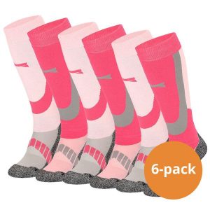 Skarpety narciarskie Xtreme, 6 par, Multi Różowy. Czerwone skarpetki XTREME SOCKSWEAR, bez wzorów. Za 499,99 zł.