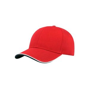 Czapka Z Daszkiem Zoom Piping Sandwich Sports 6 Panel Contrast. Czerwone czapki ATLANTIS, bez wzorów. Za 40,99 zł.