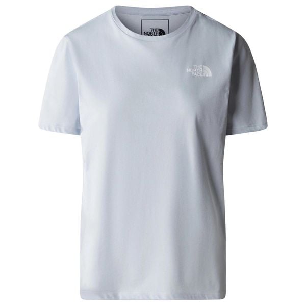 T-shirt damski The North Face Foundation Graphic z krótkim rękawem. Niebieskie koszulki sportowe The North Face, bez wzorów, bez ramiączek. W wyprzedaży za 154,25 zł.