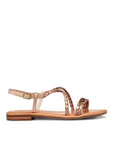 Geox Sandały D Sozy S D65LXA 0KFKY C8ZH8 Brązowy. Brązowe sandały Geox, bez wzorów, ze skóry, bez obcasa, na płaskiej podeszwie, bez zapięcia. Za 389,99 zł.