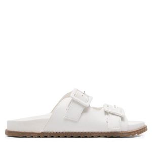 Klapki Jenny Fairy. Białe klapki Jenny Fairy, bez wzorów, bez obcasa. Za 129,99 zł.