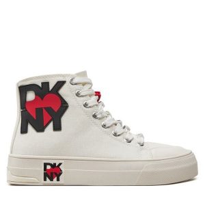 Trampki DKNY. Białe trampki DKNY, bez wzorów, bez zapięcia. Za 319,99 zł.