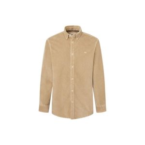 Koszula Pepe Jeans Miller. Brązowe koszule Pepe Jeans, bez wzorów, z jeansu, bez kołnierzyka, bez ramiączek. W wyprzedaży za 209,50 zł.