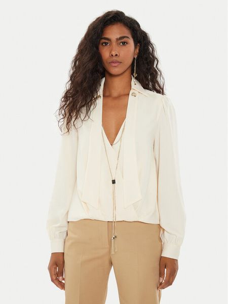 Marciano Guess Bluzka Freda 4YGH34 9742Z Écru Regular Fit. Bluzki Marciano Guess, z aplikacjami, z syntetyku, bez kołnierzyka, bez ramiączek. Za 289,99 zł.