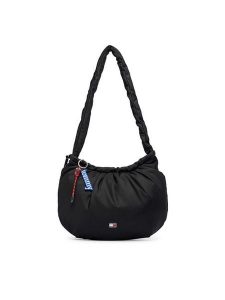 Tommy Jeans Torebka Tjw Icon Charms Hobo AW0AW18783 Czarny. Czarne torebki klasyczne Tommy Jeans, bez wzorów, z jeansu, bez dodatków. Za 449,99 zł.