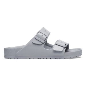 Klapki damskie Birkenstock Arizona Essentials EVA Stone Coin. Szare klapki Birkenstock, bez wzorów, bez obcasa. Za 189,99 zł.