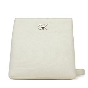 Torebka Calvin Klein. Białe listonoszki Calvin Klein, bez wzorów, bez dodatków. Za 349,99 zł.