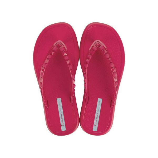 Japonki damskie plażowe Ipanema Meu Sol. Czerwone klapki Ipanema, bez wzorów, z materiału, bez obcasa. Za 49,99 zł.