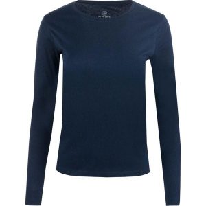 Glemo damska koszulka z długim rękawem 100% bawełna Navy. Niebieskie bluzki YB SPORTS, bez wzorów, z bawełny, bez kołnierzyka, bez ramiączek. Za 141,99 zł.
