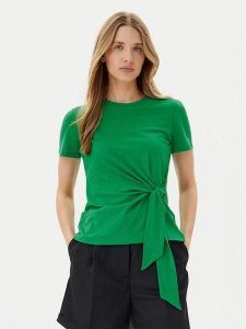 Tommy Hilfiger T-Shirt WW0WW44559 Zielony Regular Fit. Zielone t-shirty TOMMY HILFIGER, s, bez wzorów, z bawełny, bez kołnierzyka, bez ramiączek. Za 159,99 zł.