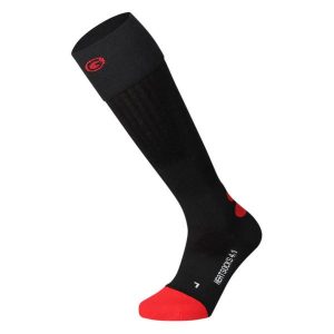 Skarpety narciarskie podgrzewane Lenz Heat Sock 4.1 Toe Cap. Czerwone skarpetki LENZ, bez wzorów. Za 399,50 zł.