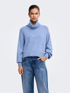 ONLY Sweter w kolorze błękitnym rozmiar: S. Niebieskie golfy ONLY, bez wzorów. Za 85,45 zł.