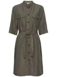Camel Active Sukienka w kolorze khaki rozmiar: L. Brązowe sukienki Camel Active, na co dzień, l, bez wzorów, z tkaniny, bez kołnierzyka, bez ramiączek, midi, proste. Za 250,45 zł.
