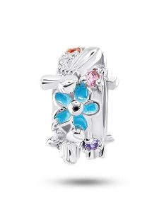 CHARM'S Srebrny charms z cyrkoniami rozmiar: onesize. Niebieskie zawieszki CHARM'S, z cyrkonią, srebrne. Za 147,91 zł.