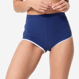 Dół kostiumu kąpielowego surfingowego damski Olaian Caro. Niebieskie bikini OLAIAN, bez wzorów, z elastanu. Za 59,99 zł.