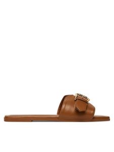 JENNY Klapki RS24SS03-160 Brązowy. Brązowe klapki Jenny, bez wzorów, z materiału, bez obcasa. Za 79,99 zł.