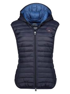 Geographical Norway Kamizelka pikowana "Vafne" w kolorze granatowym rozmiar: XL. Niebieskie kamizelki Geographical Norway, xl, bez wzorów, bez kołnierzyka, bez ramiączek, bez kaptura. Za 144,58 zł.