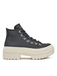 Converse Trampki Chuck Taylor All Star Lugged Heel Platform Waterproof A12328C 001 Czarny. Czarne trampki Converse, bez wzorów, z materiału, bez zapięcia. Za 509,99 zł.