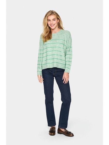 SAINT TROPEZ Sweter "Zylvier" w kolorze miętowym rozmiar: XL. Zielone swetry oversize Saint Tropez, xl, bez wzorów, bez ramiączek. Za 136,13 zł.