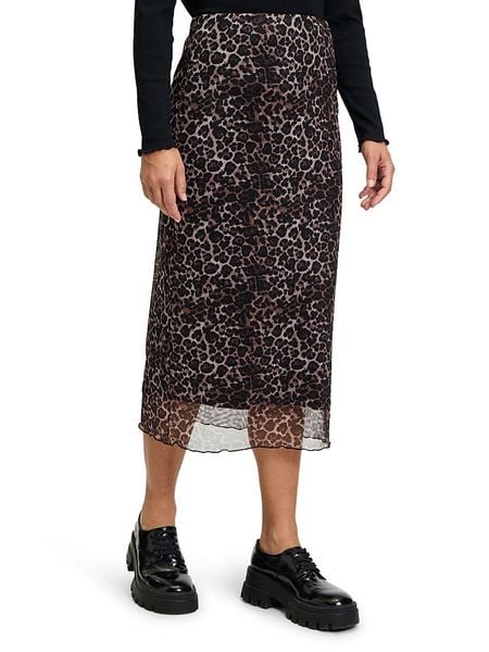 CARTOON Spódnica w kolorze czarno-brązowym rozmiar: 44. Brązowe spódnice Cartoon, bez wzorów, midi. Za 83,22 zł.