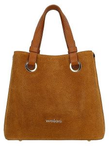 Wojas Skórzana torebka w kolorze jasnobrązowym - 23 x 25 x 12 cm rozmiar: onesize. Brązowe torebki klasyczne Wojas, bez wzorów, z materiału, przez ramię, bez dodatków. Za 304,95 zł.