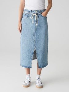 OPUS Spódnica dżinsowa w kolorze błękitnym rozmiar: 40. Niebieskie spódnice Opus, na co dzień, bez wzorów, z bawełny, klasyczne, midi. Za 165,99 zł.