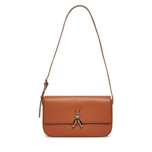 Torebka Patrizia Pepe. Brązowe torebki klasyczne Patrizia Pepe, bez wzorów, bez dodatków. Za 679,99 zł.