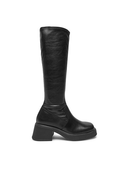 Vagabond Shoemakers Kozaki Dorah 5642-402-20 Czarny. Czarne kozaki Vagabond Shoemakers, bez wzorów, ze skóry, bez obcasa, na słupku, bez zapięcia. Za 649,99 zł.