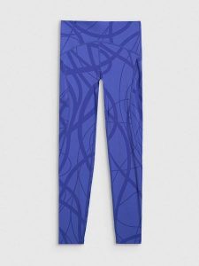 4F Legginsy sportowe w kolorze niebieskim rozmiar: XL. Niebieskie legginsy 4f, bez wzorów, z materiału. Za 81,95 zł.