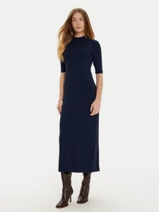 Tommy Hilfiger Sukienka codzienna WW0WW44430 Granatowy Slim Fit. Niebieskie kombinezony TOMMY HILFIGER, xs, bez wzorów, z wiskozy, bez kołnierzyka, bez ramiączek. Za 319,99 zł.