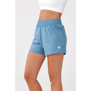 Szorty do biegania damskie Rough Radical Eta Shorts. Niebieskie szorty ROUGH RADICAL, bez wzorów, sportowe. Za 99,90 zł.