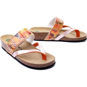 DR. BRINKMANN 700060-62 orange, klapki/japonki profilaktyczne damskie. Brązowe klapki Dr. Brinkmann, bez wzorów, bez obcasa. Za 199,90 zł.