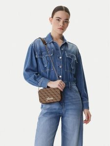 Guess Torebka J5BZ30 WFV20 Brązowy. Brązowe torebki klasyczne Guess, z aplikacjami, z materiału, bez dodatków. Za 189,99 zł.