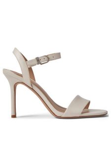 LAUREN RALPH LAUREN Sandały Gwen 802940727005 Biały. Białe sandały Lauren Ralph Lauren, bez wzorów, ze skóry, bez obcasa, na szpilce, bez zapięcia. Za 409,99 zł.