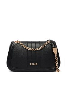 Liu Jo Torebka AA6108 E1109 Czarny. Czarne torebki wieczorowe Liu Jo, bez wzorów, ze skóry, bez dodatków. Za 599,99 zł.