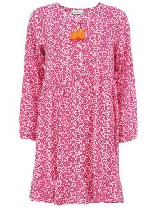 Zwillingsherz Sukienka "Melody" w kolorze różowym rozmiar: L/XL. Różowe sukienki Zwillingsherz, l, z aplikacjami, z wiskozy, bez kołnierzyka, bez ramiączek, mini. Za 88,02 zł.