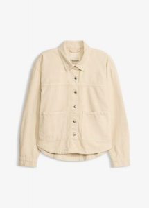Kurtka koszulowa z czystej bawełny. Czerwone kurtki bonprix, bez wzorów, z bawełny, bez kaptura. Za 147,99 zł.