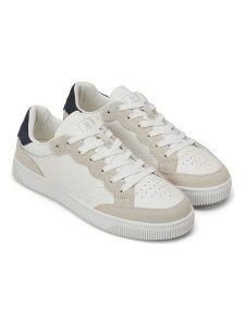Marc O´Polo Skórzane sneakersy w kolorze biało-granatowym rozmiar: 39. Białe trampki bez wzorów, bez zapięcia. Za 279,78 zł.