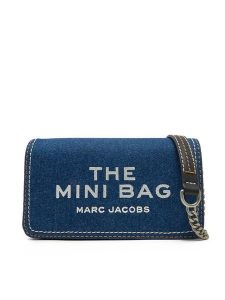 Marc Jacobs Torebka Denim Chain Mini 2F4SMN010S03 Granatowy. Niebieskie torebki klasyczne Marc Jacobs, bez wzorów, z denimu, bez dodatków. Za 659,99 zł.