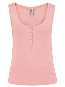 Sublevel Top w kolorze łososiowym rozmiar: L. Pomarańczowe topy Sublevel, l, bez wzorów, z bawełny, bez kołnierzyka, bez ramiączek. Za 43,99 zł.