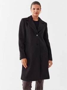 Liu Jo Płaszcz przejściowy MF3104 T4612 Czarny Regular Fit. Czarne płaszcze Liu Jo, bez wzorów, z syntetyku, bez kaptura. Za 909,99 zł.