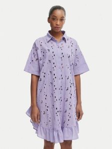 Iconique Sukienka letnia Emily IC26-001 Fioletowy jasny Relaxed Fit. Fioletowe kombinezony Iconique, na lato, s, bez wzorów, z bawełny, bez kołnierzyka, bez ramiączek. Za 469,99 zł.