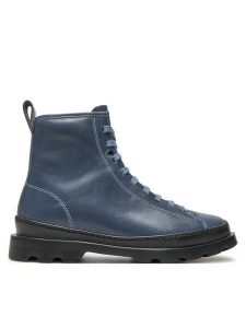 Camper Trzewiki Brutus K400325-049 Niebieski. Niebieskie botki Camper, bez wzorów, ze skóry, bez obcasa, na płaskiej podeszwie, bez zapięcia. Za 569,99 zł.