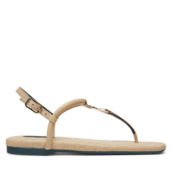 Sandały Patrizia Pepe. Brązowe sandały Patrizia Pepe, bez wzorów, bez obcasa, na płaskiej podeszwie, bez zapięcia. Za 479,99 zł.