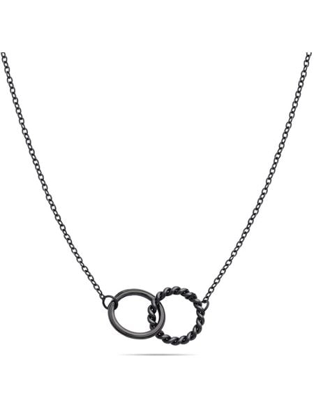Tamaris Naszyjnik z elementem ozdobnym - dł. 45 cm rozmiar: onesize. Czarne naszyjniki Tamaris, ze stali. Za 196,24 zł.