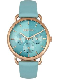 Bertha Zegarek kwarcowy "Gwen" w kolorze różowozłoto-turkusowym rozmiar: onesize. Czerwone, analogowe zegarki Bertha. Za 282,99 zł.