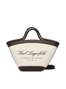 KARL LAGERFELD Torebka B1W46067 Beżowy. Brązowe torebki klasyczne KARL LAGERFELD, bez wzorów, z materiału, bez dodatków. Za 649,99 zł.