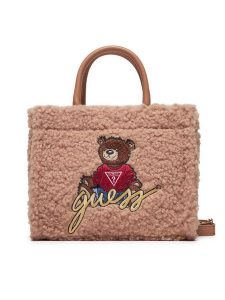 Guess Torebka J4BZ25 WGI20 Brązowy. Brązowe torebki klasyczne Guess, z aplikacjami, z materiału, bez dodatków. Za 299,99 zł.