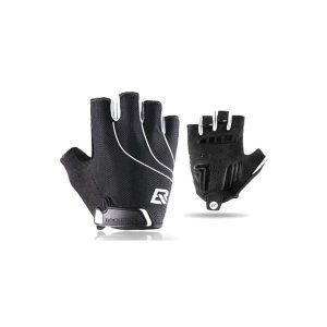 Rękawiczki rowerowe FF Line S107-1. Czarne rękawiczki ROCKBROS, bez wzorów. Za 69,99 zł.