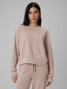 4F Bluza dresowa regular z kapturem damska - beżowa M. Brązowe bluzy 4f, m, bez wzorów, z dresówki, z kapturem. Za 199,99 zł.